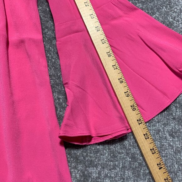 HD‎ In Paris A Line Dress Women Size 4 Pink Flutter Sleeve High-Low Hem - Picture 12 of 16